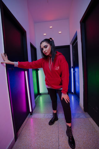 Red Bold Aestetic Hoodie – Bold Winter Streetwear Edition