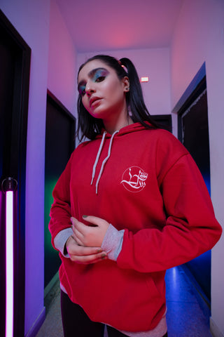 Red Bold Aestetic Hoodie – Bold Winter Streetwear Edition
