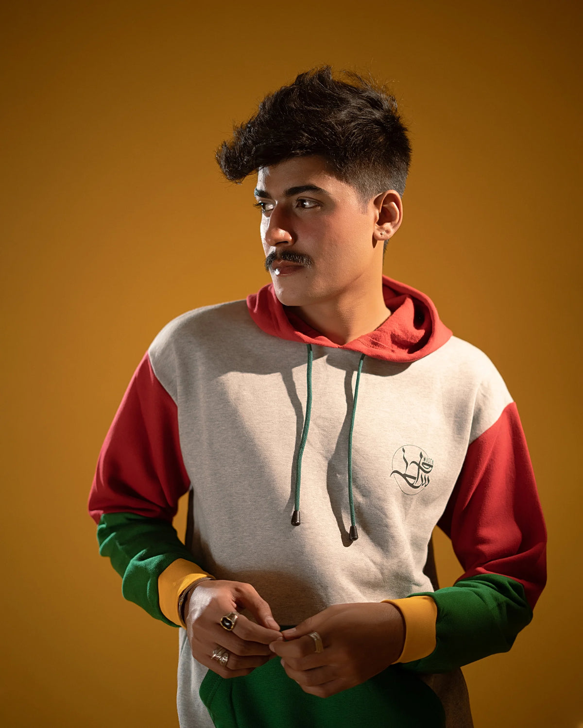 Tri-Tone Block Hoodie – Bold Winter Streetwear Edition