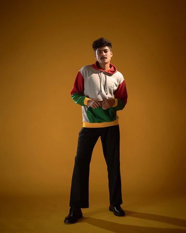 Tri-Tone Block Hoodie – Bold Winter Streetwear Edition