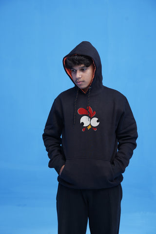 Black HenHead 🐓 Graphic Hoodie – Premium Streetwear Edition 🔥💖🖤