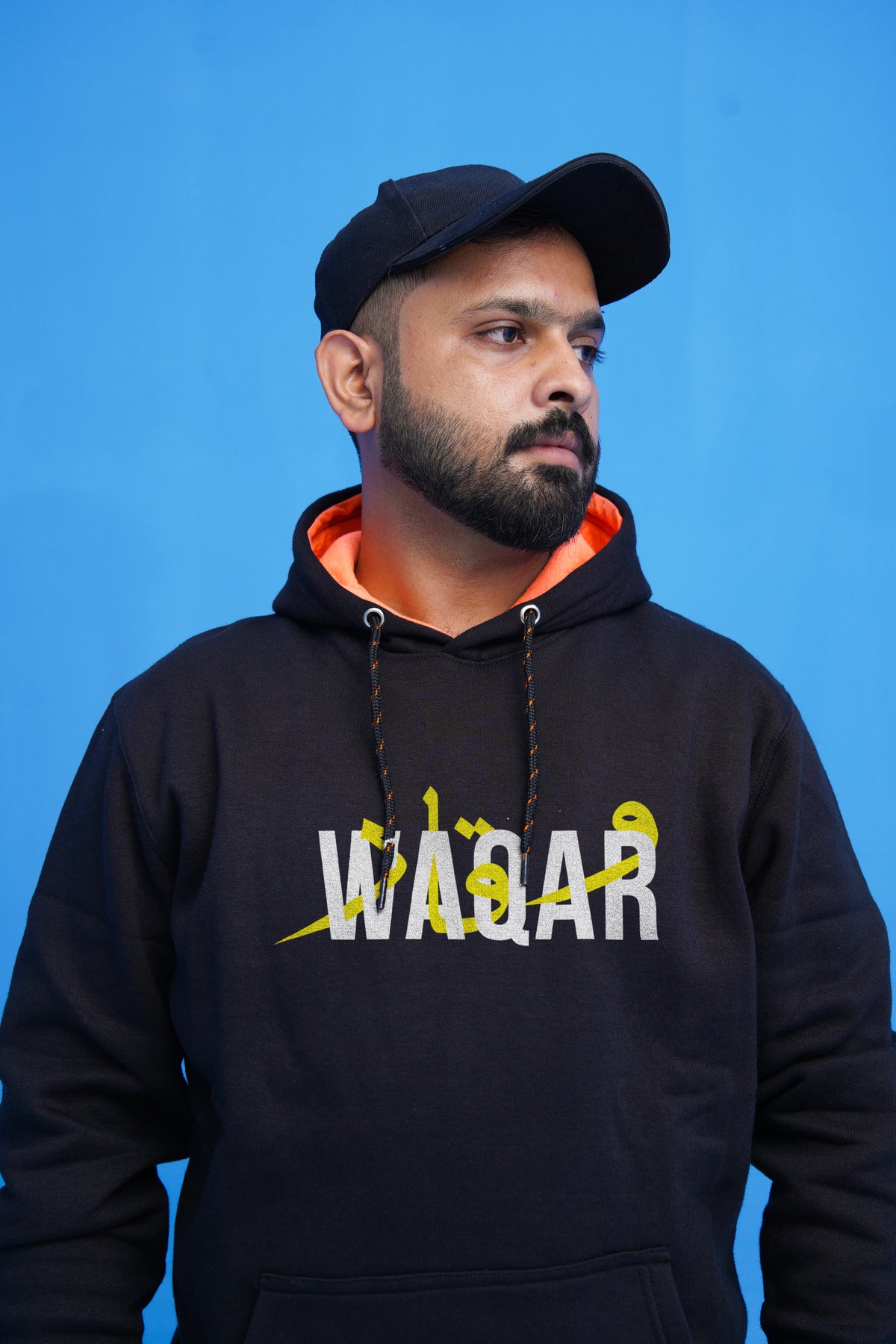Waqar — وقار ، 🔥 Hoodie With Your own Name Print, 💥 Streetwear Edition